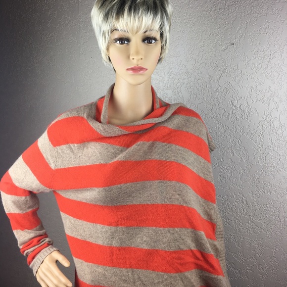 Magaschoni cashmere feather orange & tan sweater - Picture 7 of 8